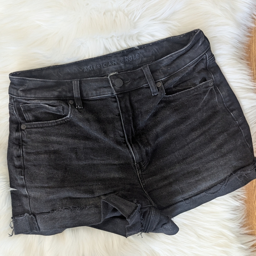 American Eagle Mom Short Black Wash